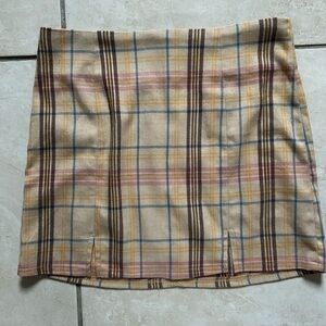 Plaid Beige Skirt